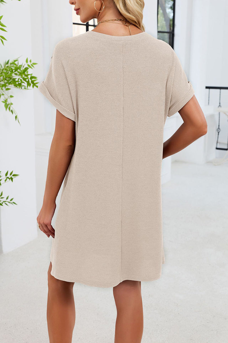 Chic Lace Sleeve Casual Dress