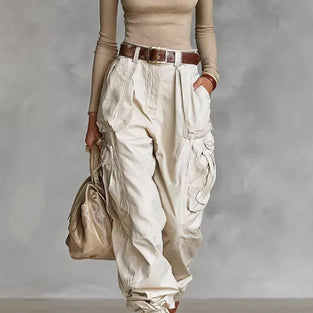 High-Waist Relaxed Cargo Pants