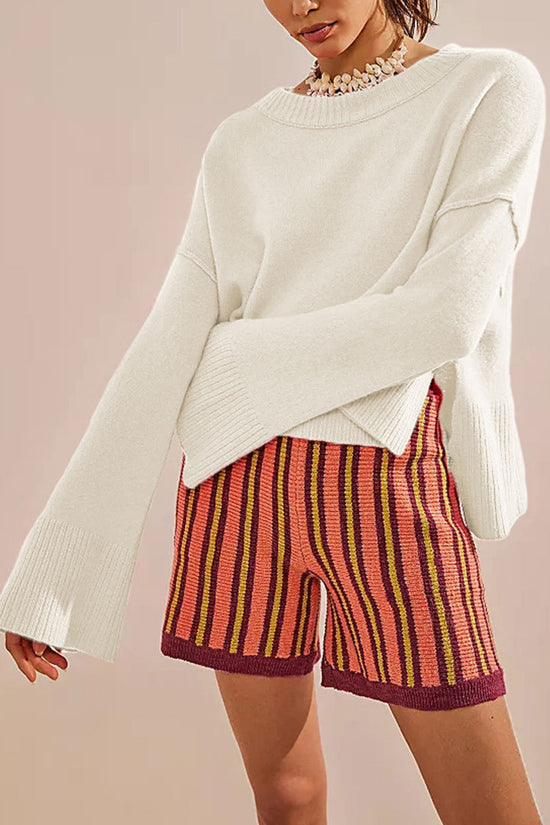 Flare Sleeve Cozy Knit Sweater