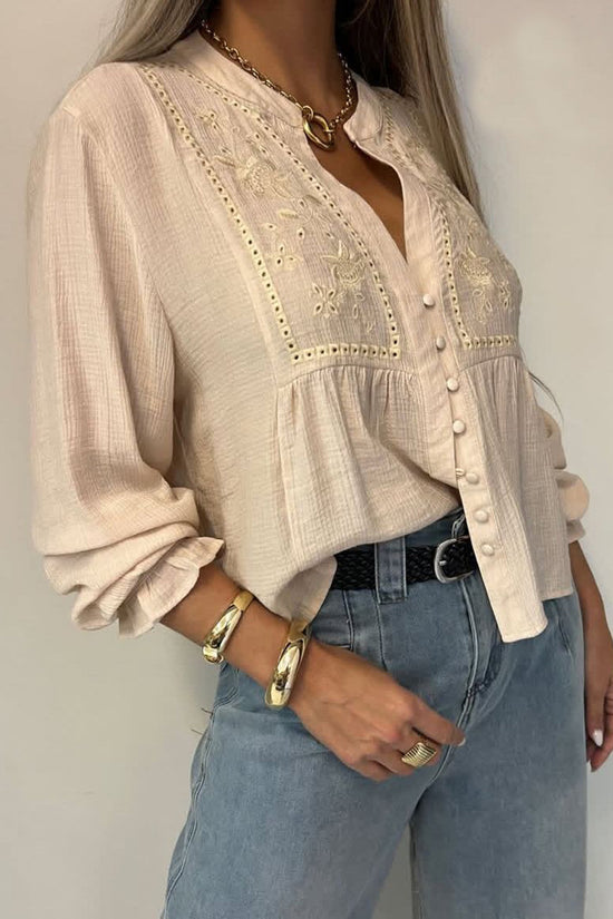 Floral Button-Up Blouse