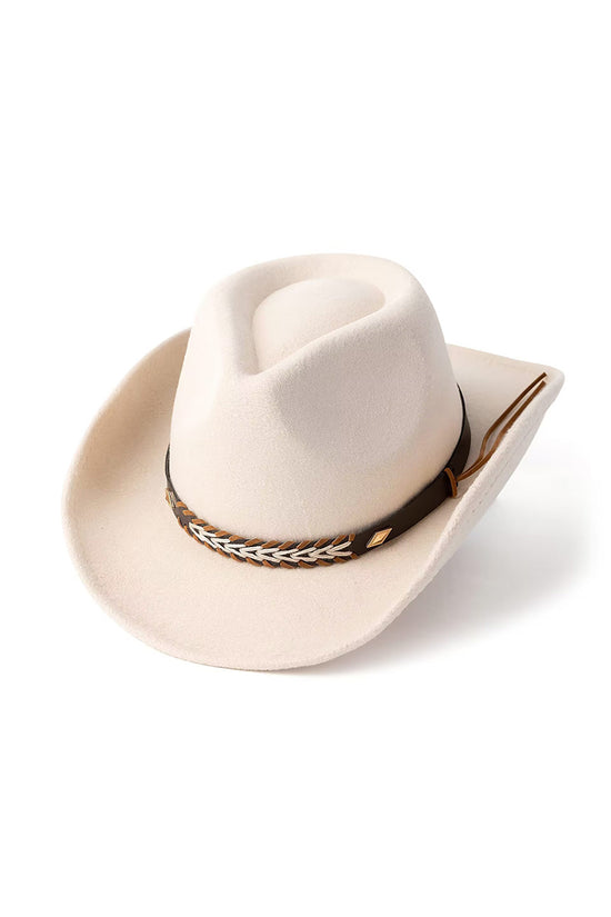 Western Style Braided Band Cowboy Hat