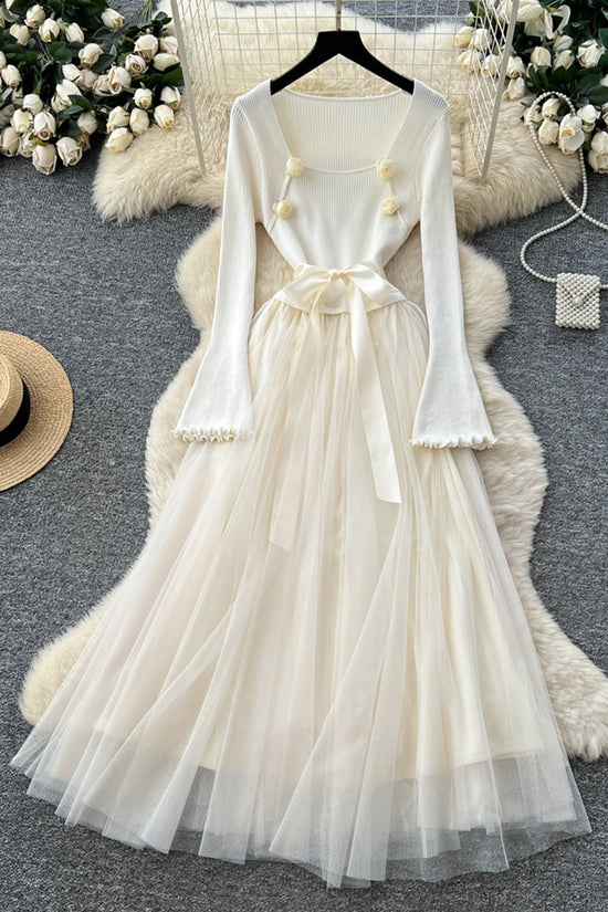 Elegant Sleeveless Bow Detail Casual Dress