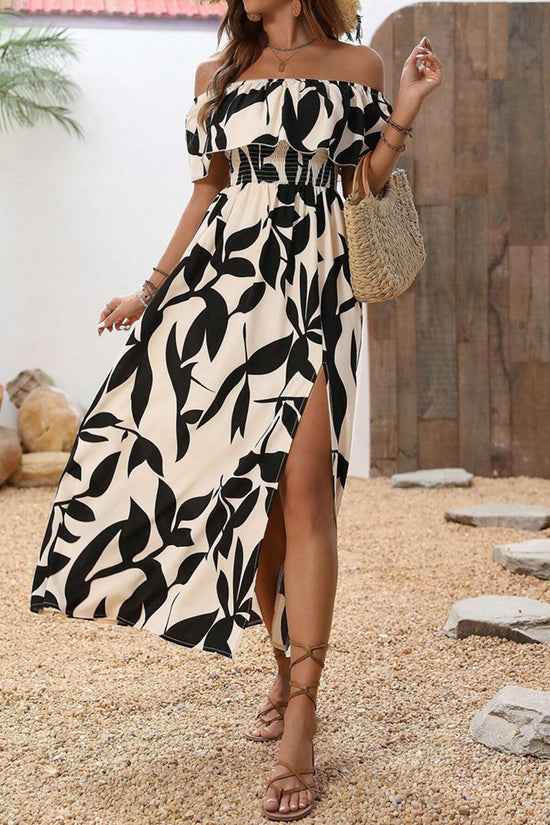 Off-Shoulder Floral Maxi Dress