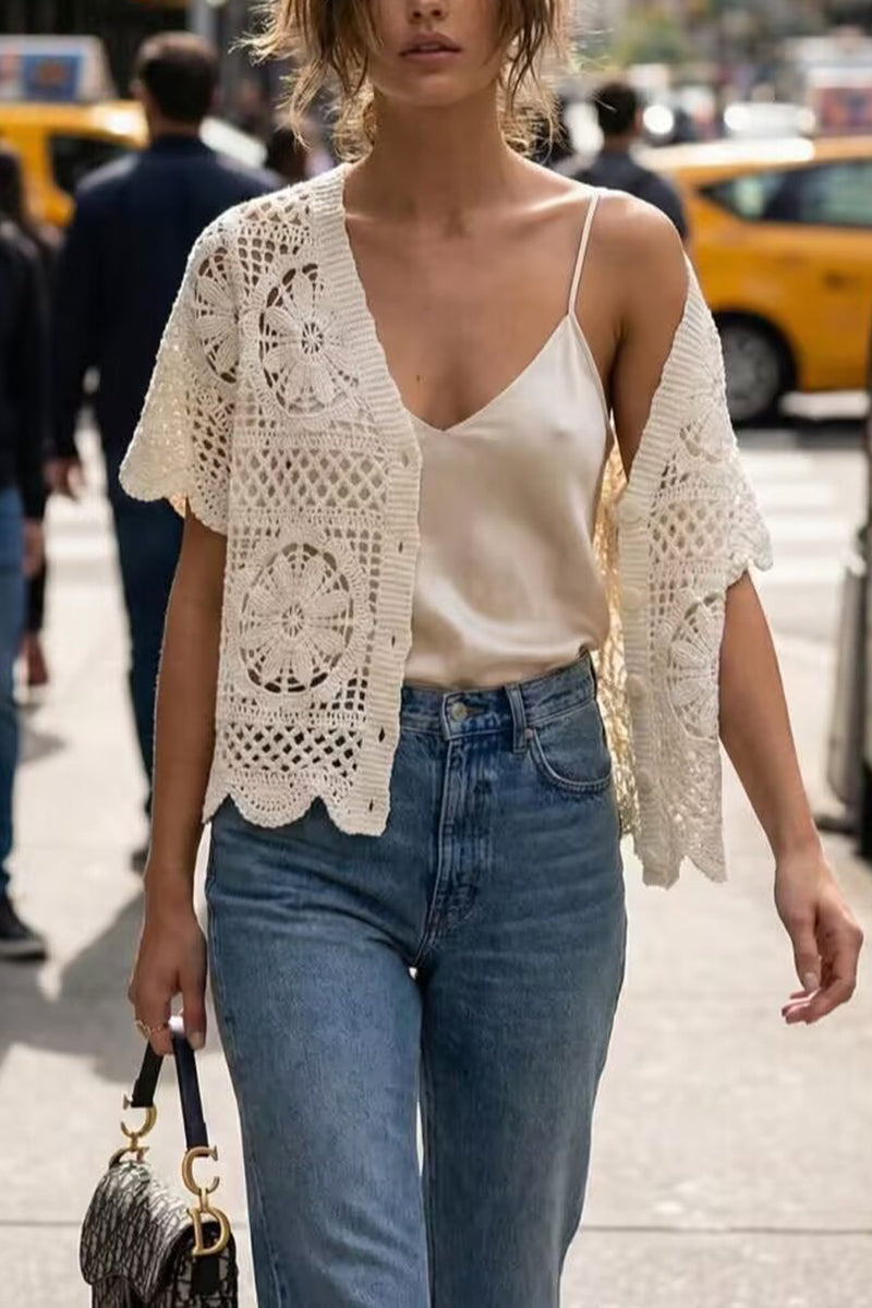 Crochet Pattern Open-Front Top