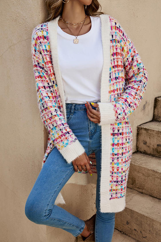 Vibrant Open Front Cardigan
