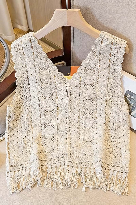 Crochet Fringe Sweater Vest