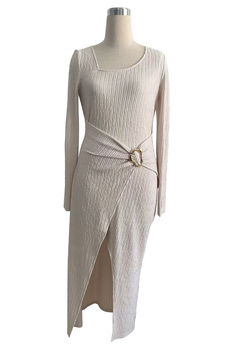 Elegant Long Sleeve Bodycon Casual Dress