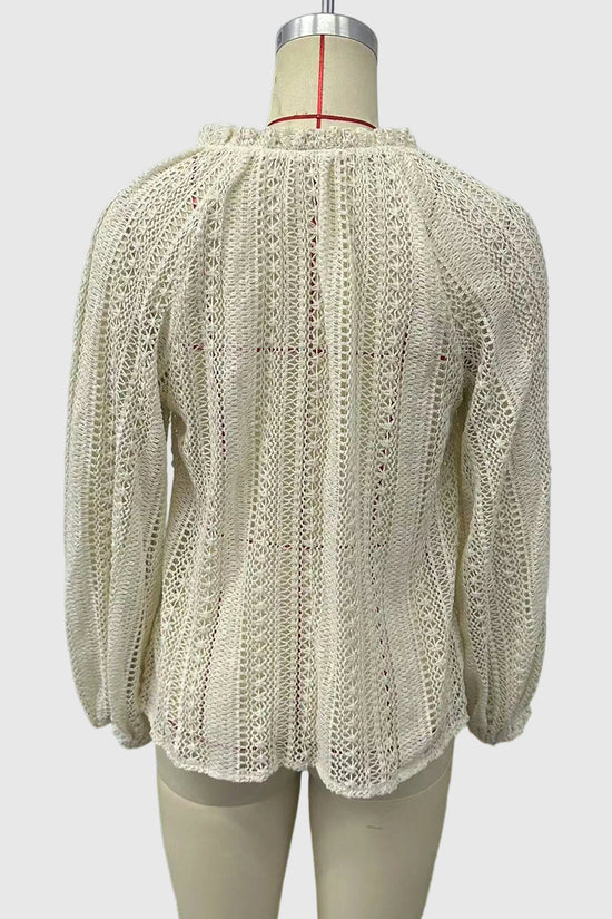 Textured Button-Up Blouse