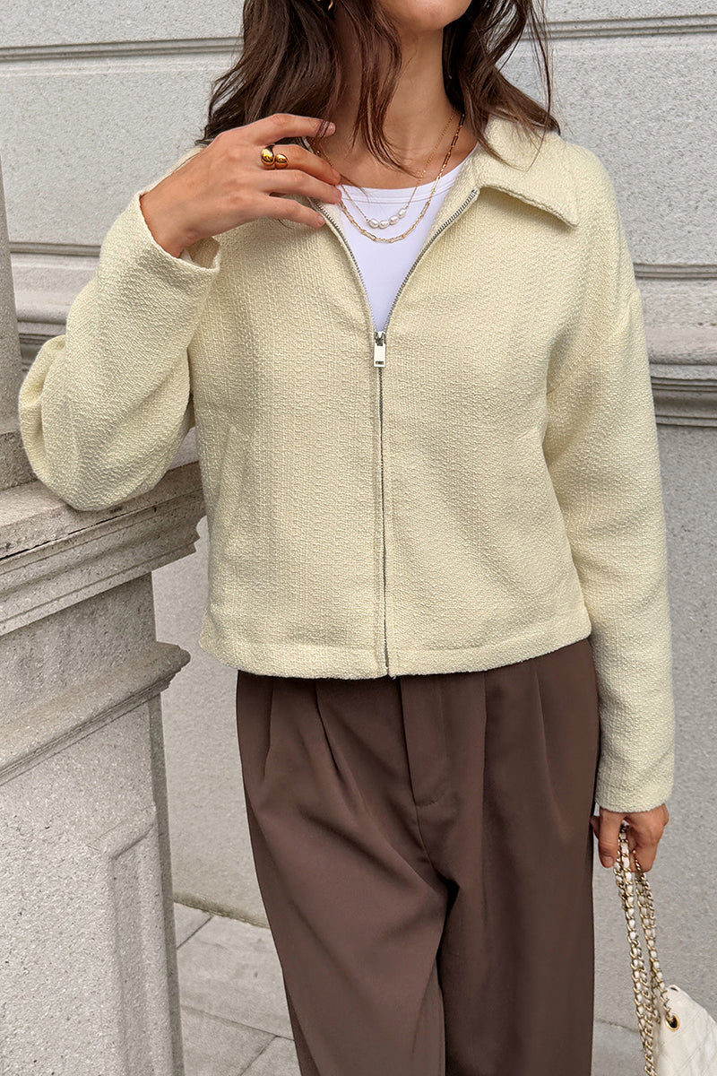 Classic Collared Zip-Up Jacket