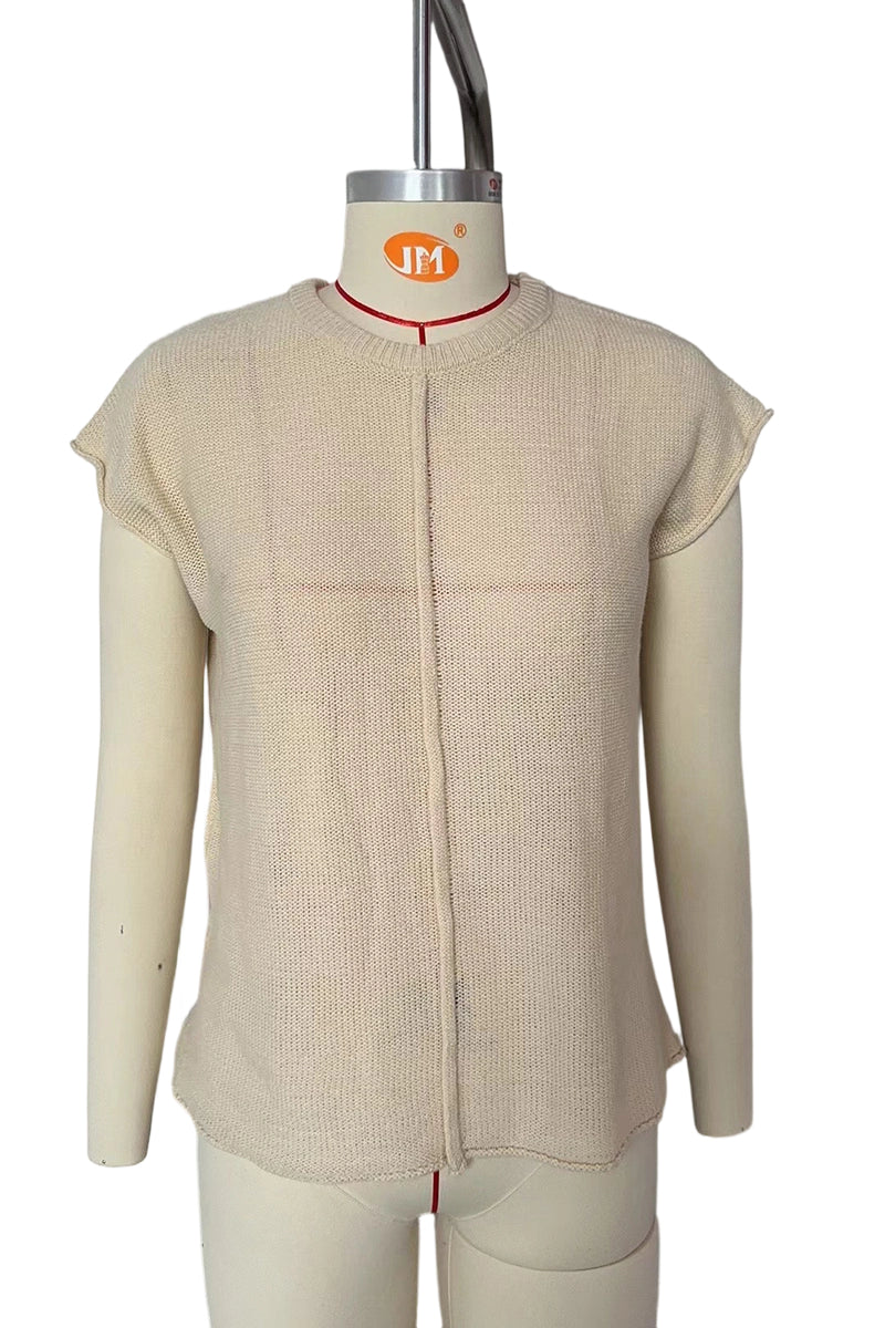 Chic Sleeveless Knit Sweater Vest