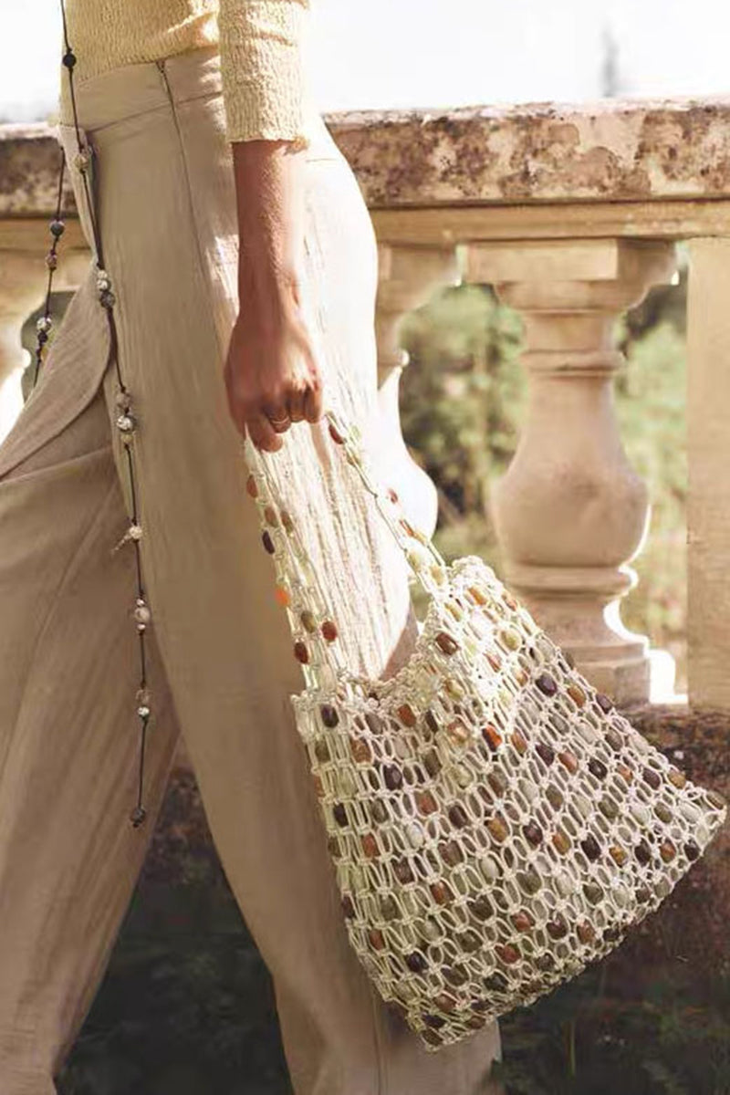 Chic Beaded Tote Bag