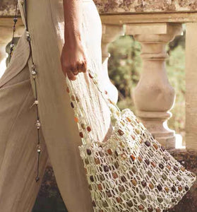 Chic Beaded Tote Bag