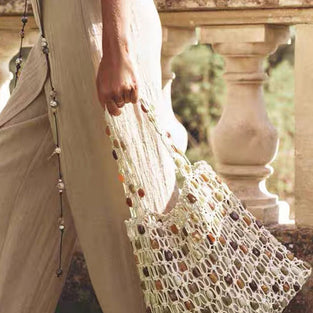 Chic Beaded Tote Bag
