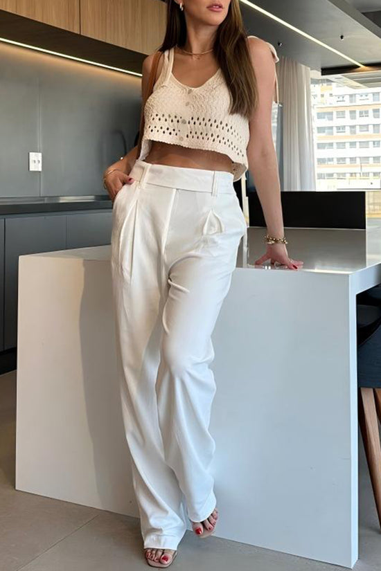 Stylish Sleeveless Cropped Knit Top
