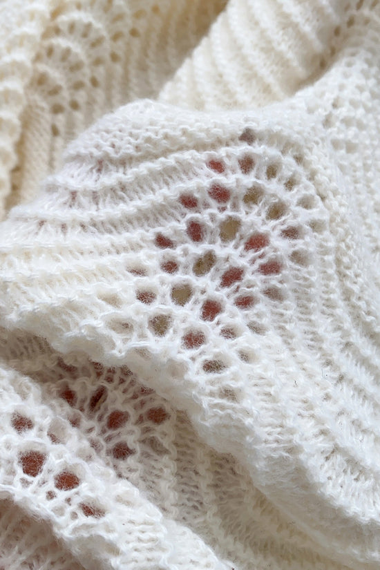 Wave Pattern Knit Sweater