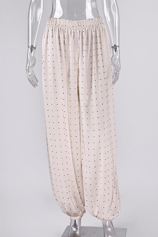 Polka Dot Casual Wide-Leg Pants