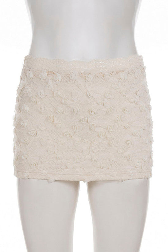 Floral Lace Mini Skirt