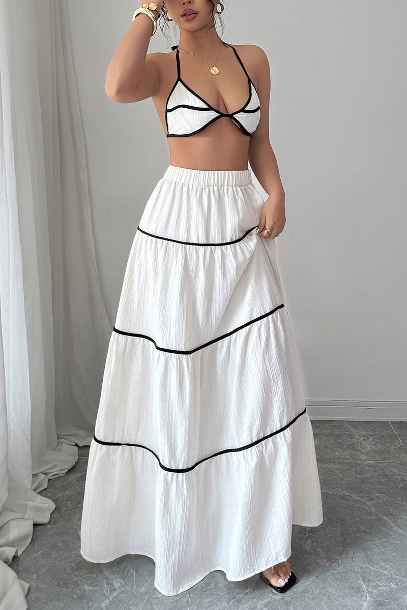 Strappy Two-Piece Skirt Set
