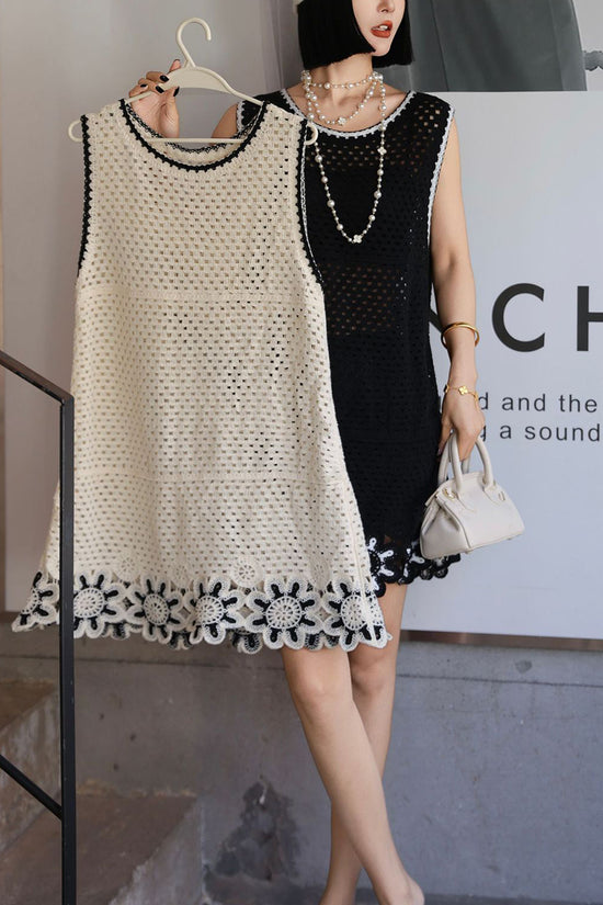 Crochet Sleeveless Casual Dress