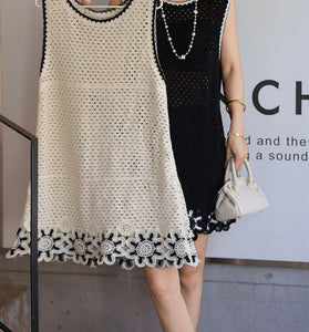 Crochet Sleeveless Casual Dress