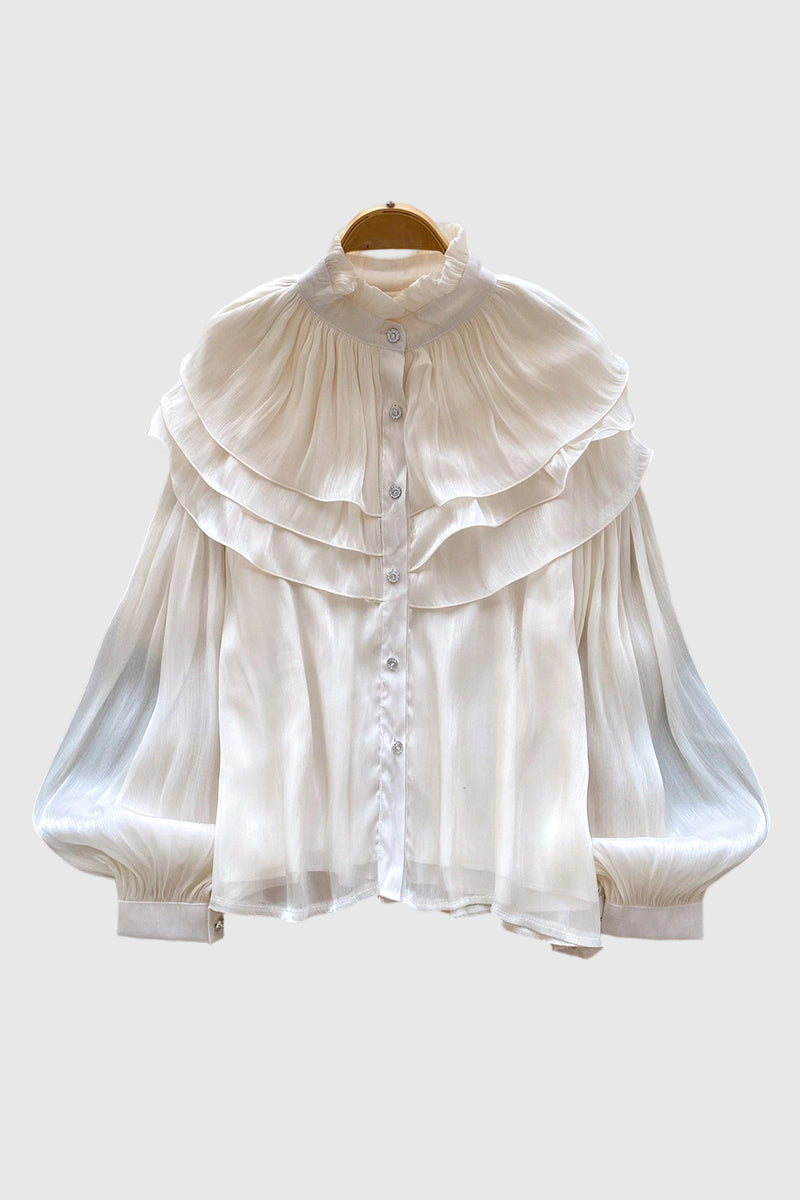 Elegant Layered Ruffle Blouse