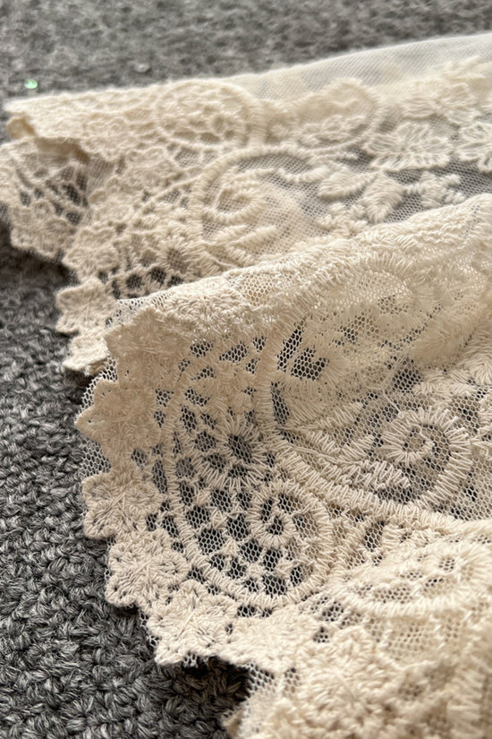 Elegant Lace Midi Skirt