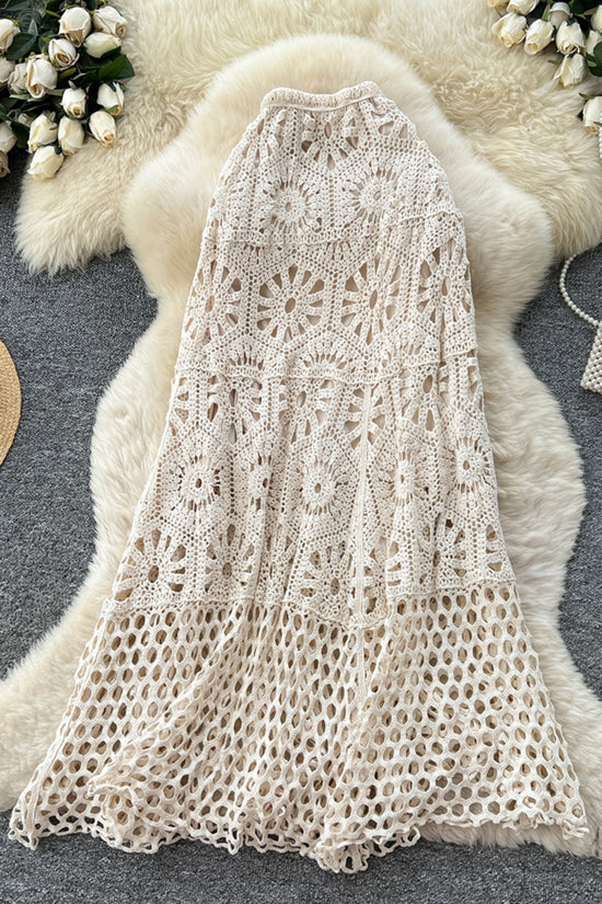 Crochet Patterned Midi Skirt