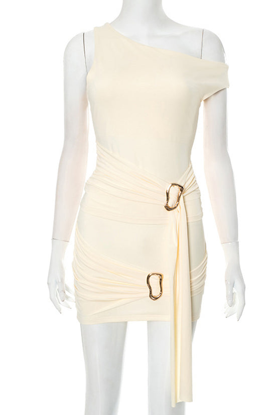 Asymmetric One-Shoulder Skirt Set