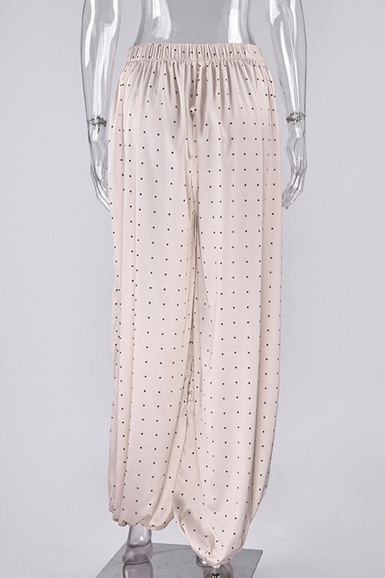 Polka Dot Casual Wide-Leg Pants
