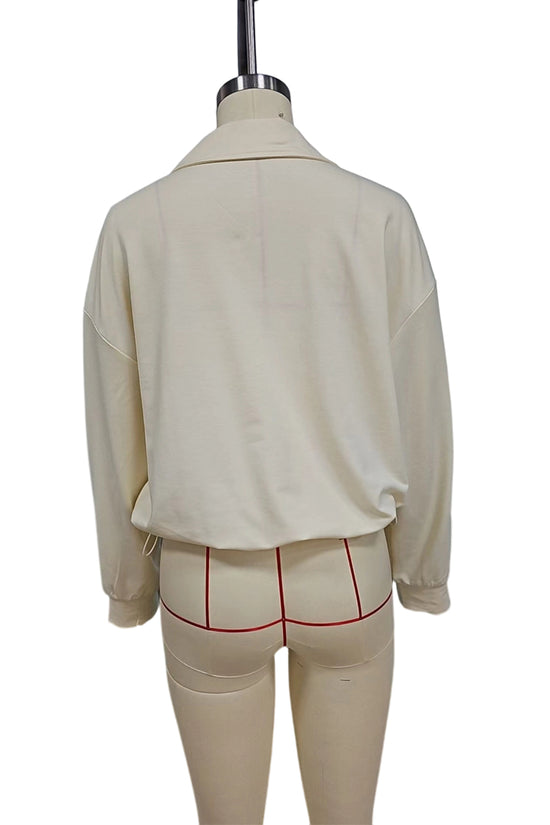 High Collar Zip-Up Sweatshirt
