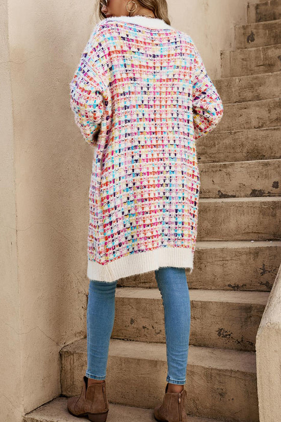 Vibrant Open Front Cardigan
