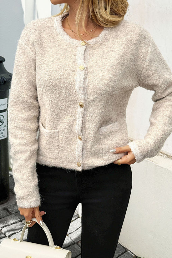 Button-Front Cozy Cardigan
