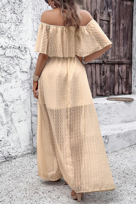 Off-Shoulder Maxi Casual Dress