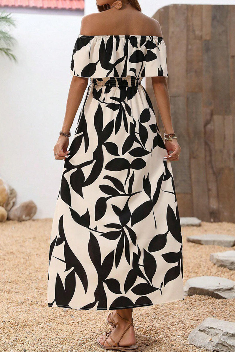 Off-Shoulder Floral Maxi Dress
