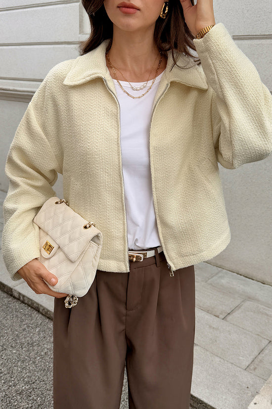 Classic Collared Zip-Up Jacket