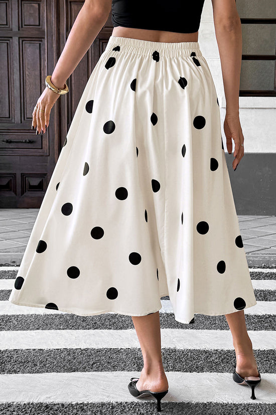 Polka Dot Midi Skirt