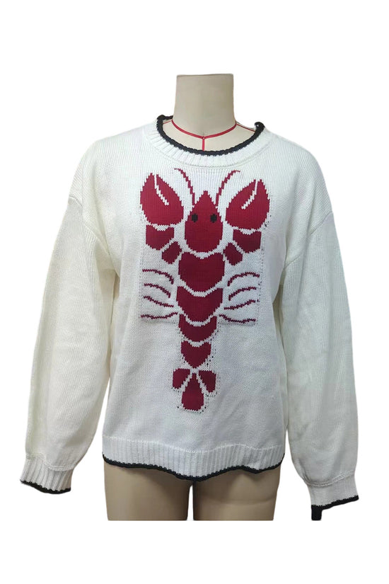 Lobster Graphic Oversized Sweater