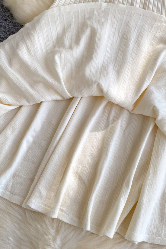 Elegant Knit Pleated Midi Skirt