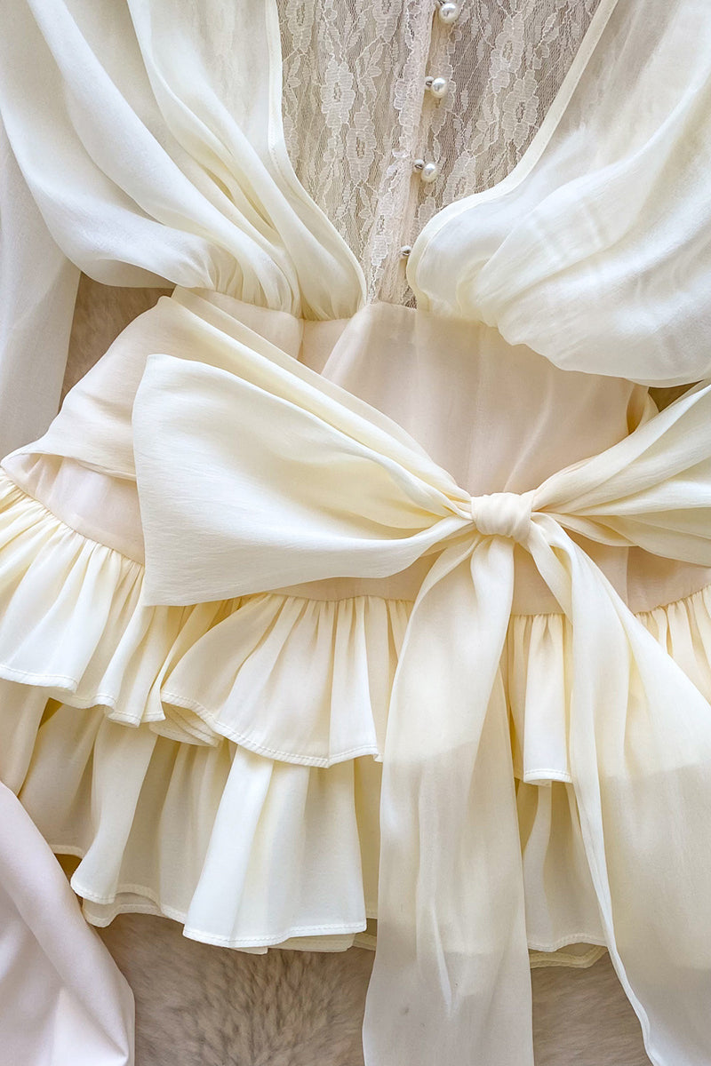 Elegant Ruffled Dress with Inner Shorts