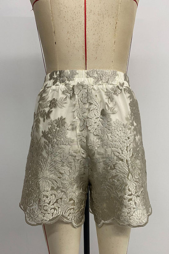 Elegant Lace Casual Shorts