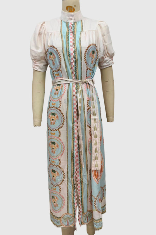 Bohemian Belted Maxi Dress