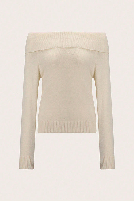 Off-Shoulder Ribbed Sweater