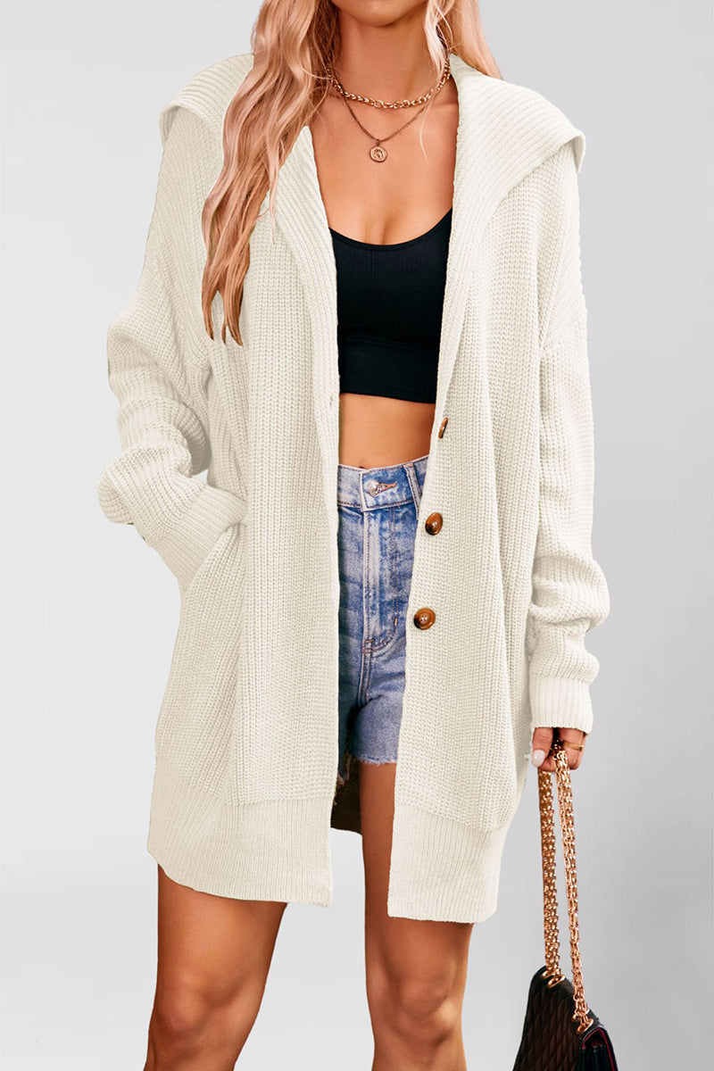 Cozy Knit Hooded Cardigan
