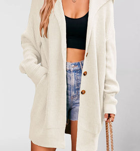 Cozy Knit Hooded Cardigan