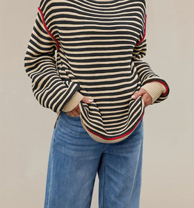 Striped Oversized Knit Sweater