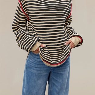 Striped Oversized Knit Sweater
