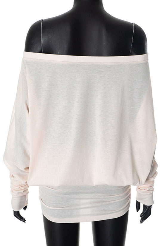 Off-Shoulder Ruched Casual Dress