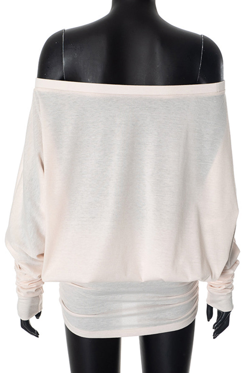 Off-Shoulder Ruched Casual Dress