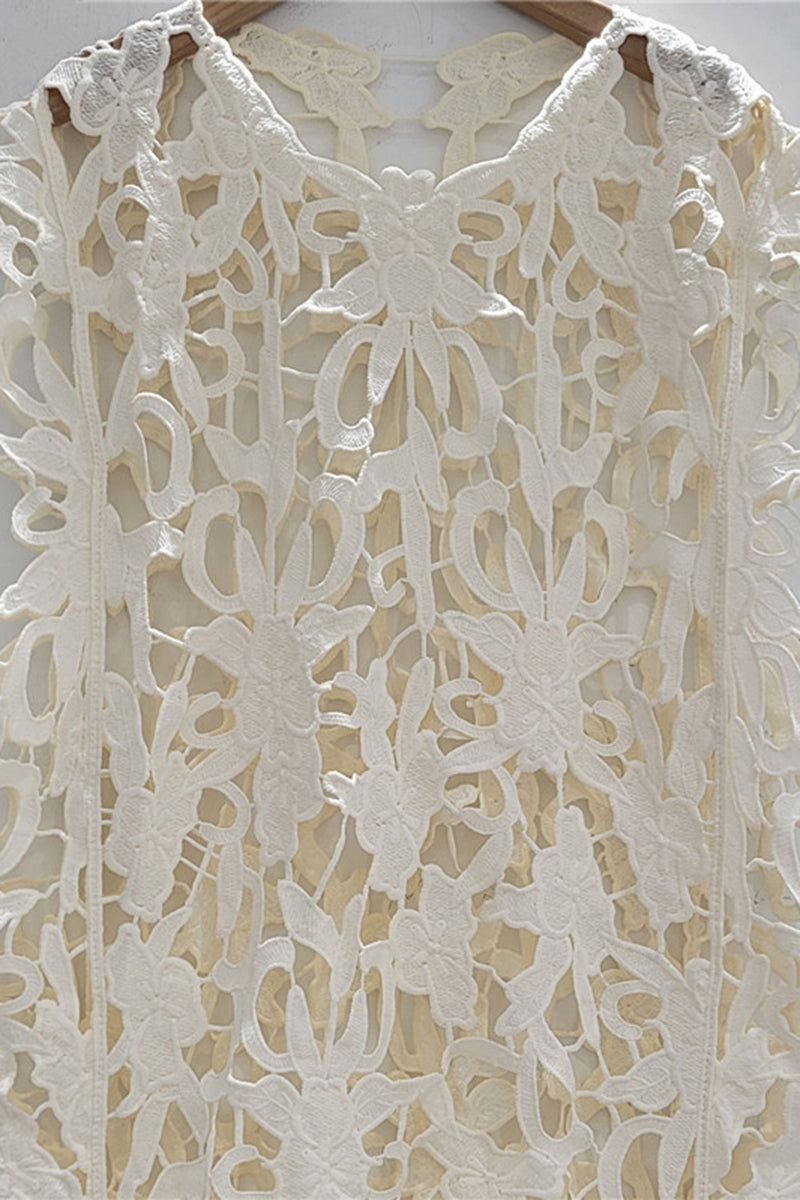Floral Lace Sleeveless Casual Dress