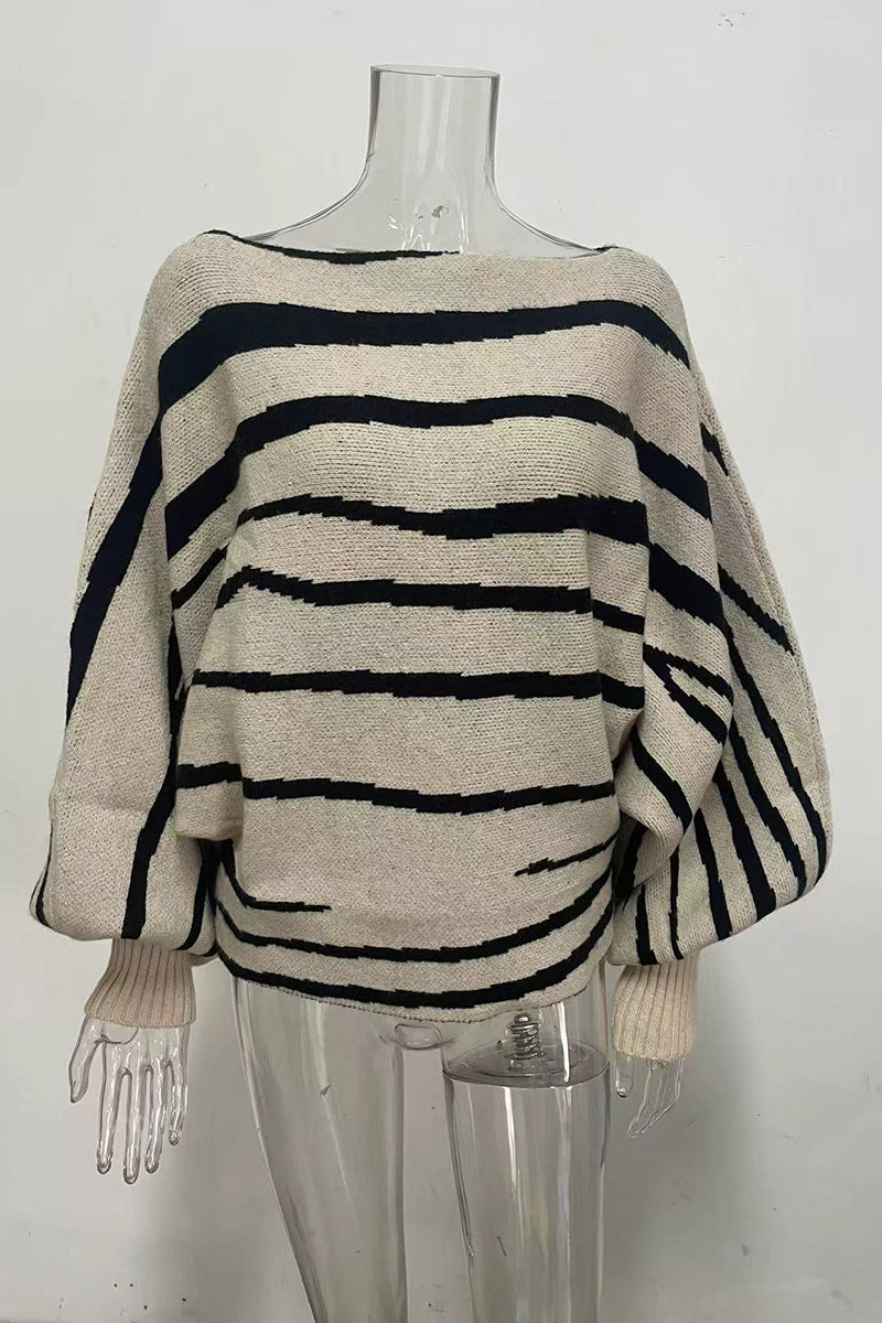 Striped Off-Shoulder Sweater